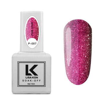 Platinum Glitter Pink Star - 007 - BYŪTI